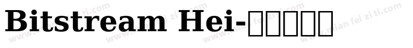 Bitstream Hei字体转换